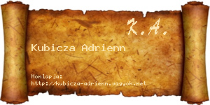 Kubicza Adrienn névjegykártya